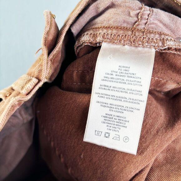 Re/Done Straight Jeans Washed Terracotta - Picture 3 of 7